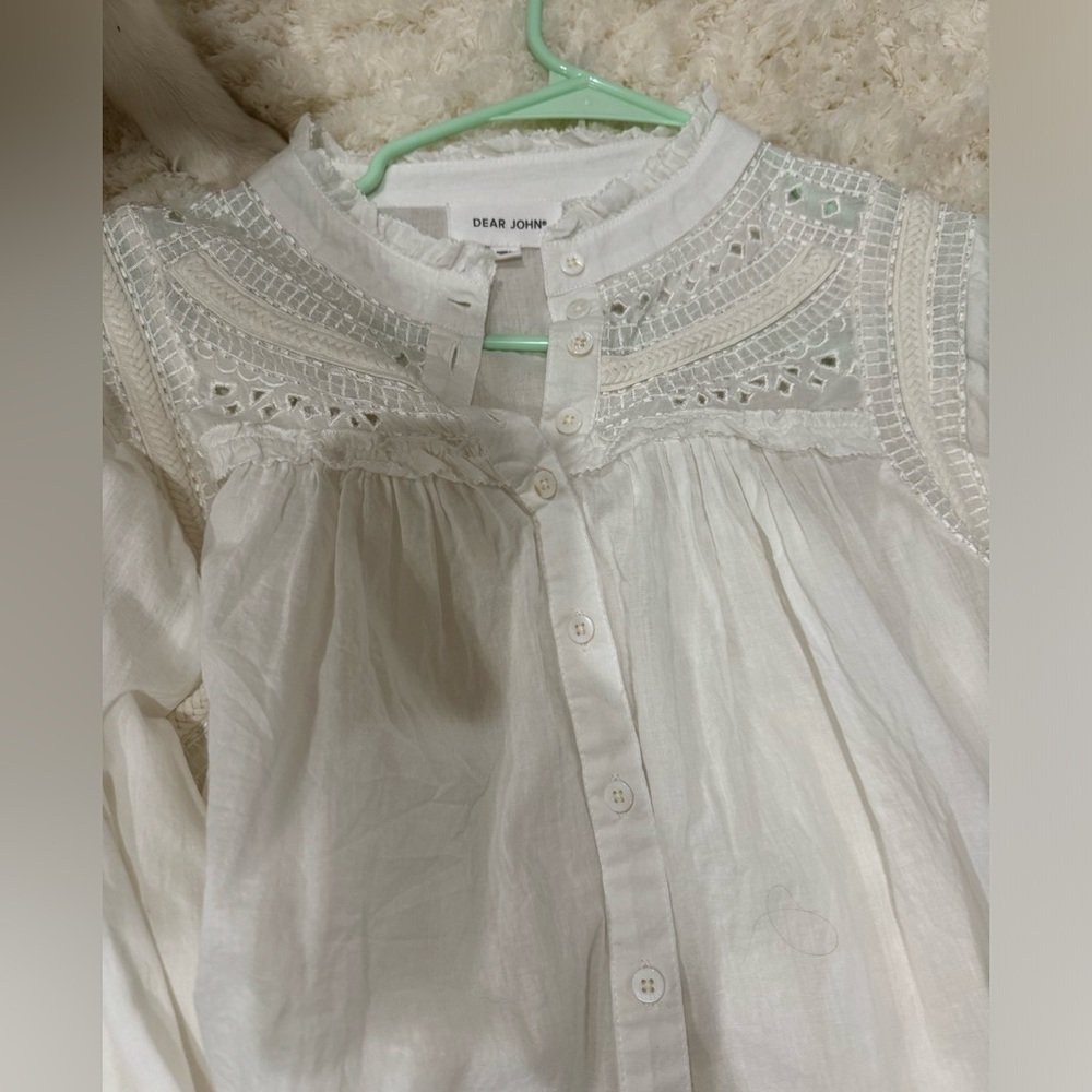 Dear John White blouse